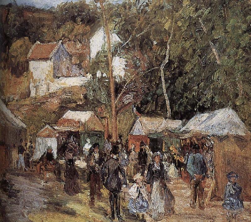 Camille Pissarro Metaponto market near Watts France oil painting art